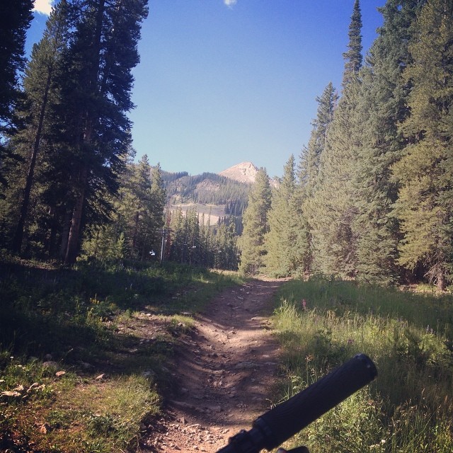 Crested Butte, CO Climbing up to the Downhill course